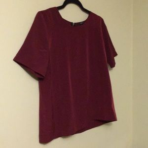 Burgundy Silky Blouse